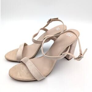 BP Lula Slingback Strappy Sandal Women's Open Toe Beige Size US10M EU41